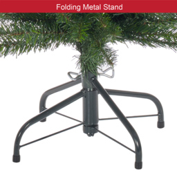 The Christmas Workshop Green Pre-Lit Slim Line Christmas Tree 6ft - Wilko - thumbnail 7