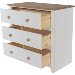 Core Products Capri 3 Drawer White Chest of Drawers - Wilko - thumbnail 6