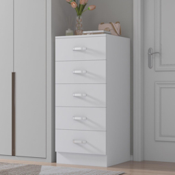 FWStyle Tunis Matt White 5 Drawer Slim Chest - Wilko - thumbnail 7