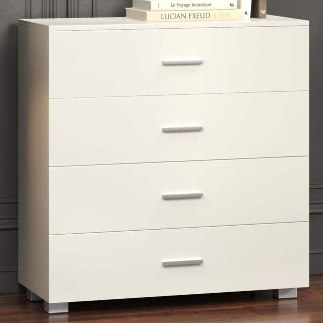 Core Products Lido 4 Drawer White Medium Chest of Drawers - Wilko - image 1