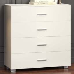 Core Products Lido 4 Drawer White Medium Chest of Drawers - Wilko - thumbnail 1