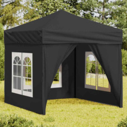 vidaXL 2 x 2m Anthracite Foldable Party Tent with Sidewalls - Grey - Wilko