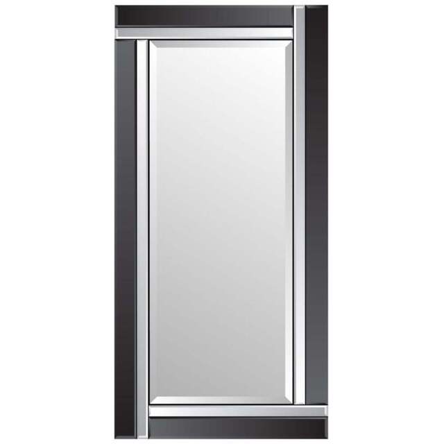 Aston Black All Glass Full Length Mirror 174 x 85cm - MirrorOutlet - Wilko - image 1