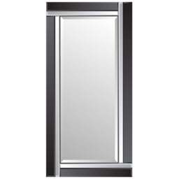 Aston Black All Glass Full Length Mirror 174 x 85cm - MirrorOutlet - Wilko - thumbnail 1