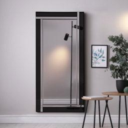 Aston Black All Glass Full Length Mirror 174 x 85cm - MirrorOutlet - Wilko - thumbnail 3