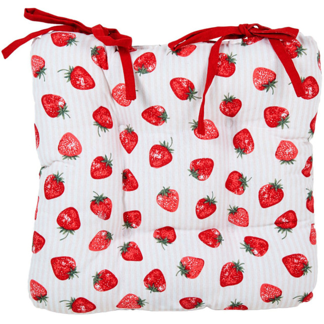 My Home Strawberry Seat Pad - Red - Wilko - image 1