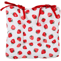 My Home Strawberry Seat Pad - Red - Wilko