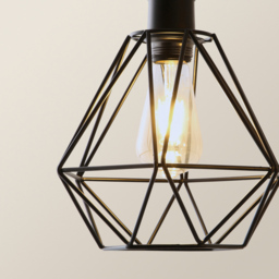 ValueLights Diablo Geometric 3 Drop Diner Bar Matte Black Ceiling LED Pendant Light - Size: 123.5 x 98 x 25cm - Wilko - thumbnail 4