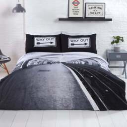 Rapport Home Platform King Size Multicolour Reversible Duvet Set - Wilko - thumbnail 1
