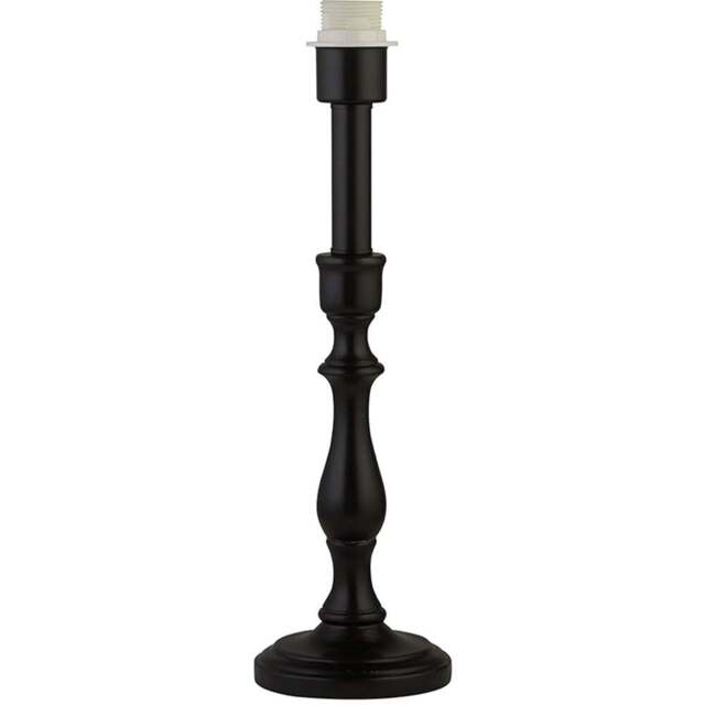 Lighting Collection Baldwin II Black Candle Stick Spindle Table Lamp Base 44cm - Size: 47 x 15 x 15cm - Wilko - image 1