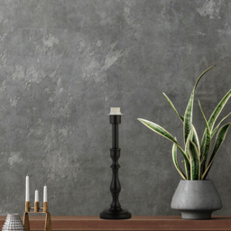 Lighting Collection Baldwin II Black Candle Stick Spindle Table Lamp Base 44cm - Size: 47 x 15 x 15cm - Wilko - thumbnail 3