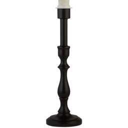 Lighting Collection Baldwin II Black Candle Stick Spindle Table Lamp Base 44cm - Size: 47 x 15 x 15cm - Wilko