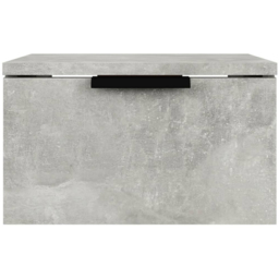 vidaXL Single Drawer Concrete Grey Wall-Mounted Bedside Cabinet - Wilko - thumbnail 5