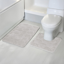 Velosso Cobla White Bath Mat Set - Size: 50 x 80 x 1cm - Wilko - thumbnail 3