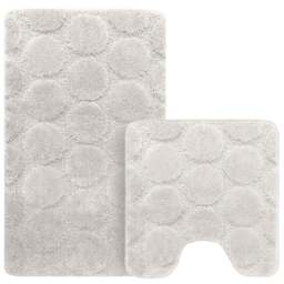 Velosso Cobla White Bath Mat Set - Size: 50 x 80 x 1cm - Wilko