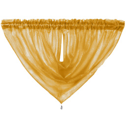 Velosso Alessandria Yellow Slot Top Swag Voile Panel Curtain 112 x 99cm - Wilko - thumbnail 3