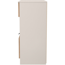 Crowndale Bora 2 Drawer Single Shelf Gold Oak and Kashmir Storage Unit - Cream - Wilko - thumbnail 4