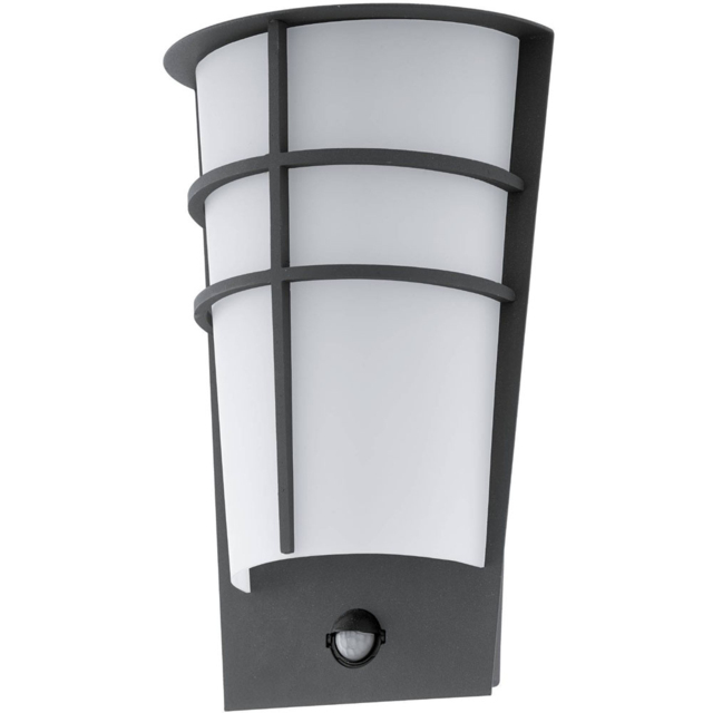 EGLO Breganzo1 LED 2 Light Black Exterior Sensor Wall Light - Size: 19.0 x 12.5 x 30.0cm - Wilko - image 1
