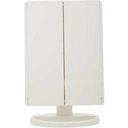 Premier Housewares White Cassini LED Dressing Table Mirror - Size: 28 x 18cm - Wilko - thumbnail 4