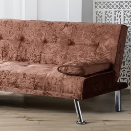 Brooklyn Italian Double Sleeper Brown Crushed Velvet Sofa Bed - Size: 2 Seater - Wilko - thumbnail 3