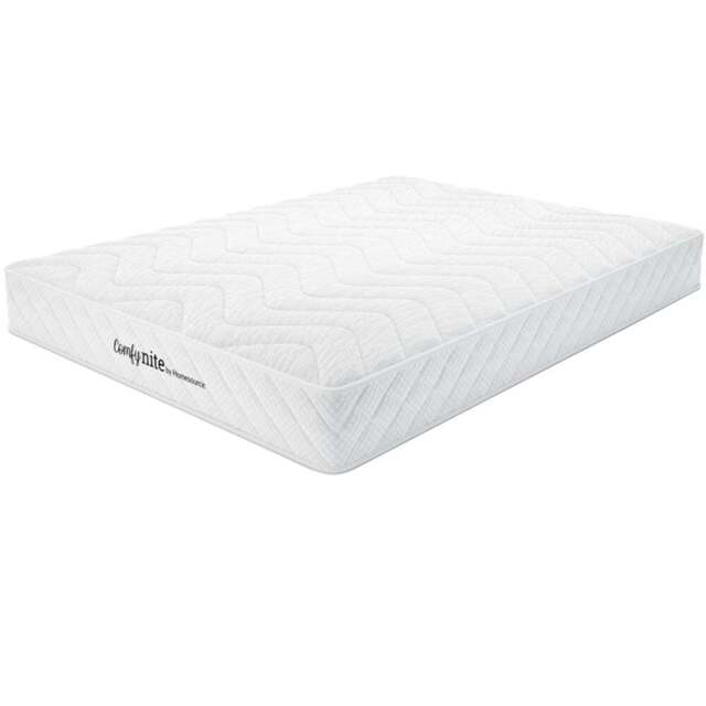 Home Source Antares King Size Quilted Medium Firm Bonnell Coil Mattress - White - Wilko - image 1