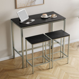 VIDA DESIGNS Roslyn 2 Seater Metal Frame Breakfast Table Set Black - Wilko - thumbnail 5