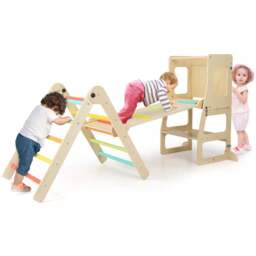 Costway Kids 7 in 1 Multicolour Climbing Playset - Size: 111 x 49 x 15cm - Wilko - thumbnail 1