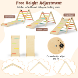 Costway Kids 7 in 1 Multicolour Climbing Playset - Size: 111 x 49 x 15cm - Wilko - thumbnail 5