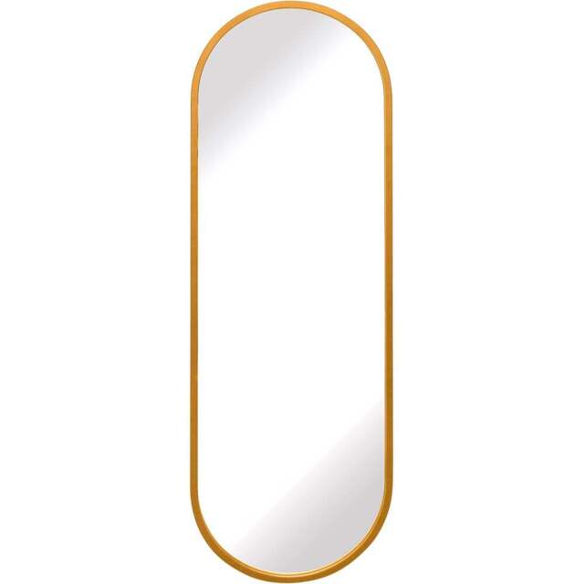 The Vultus Gold Double Arched Metal Leaner Wall Mirror 160 x 55cm - MirrorOutlet - Wilko - image 1
