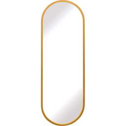 The Vultus Gold Double Arched Metal Leaner Wall Mirror 160 x 55cm - MirrorOutlet - Wilko