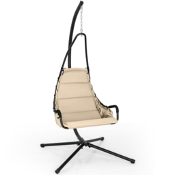 Costway Beige Hammock Swing Chair with Padded Seat - Size: 105 x 101 x 206cm - Cream - Wilko - thumbnail 3