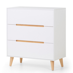 Julian Bowen Alicia 3 Drawer Matt White Chest of Drawers - Wilko - thumbnail 3