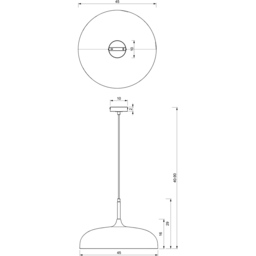 Milagro Lincoln Black Pendant Lamp 230V - Size: 45 x 45 x 90cm - Wilko - thumbnail 6