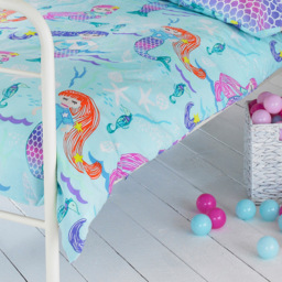 little furn. Mermaid Toddler Multicolour Kids Duvet Cover Set - Wilko - thumbnail 5