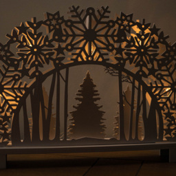 Samuel Alexander White Wooden Snowflake Arch and Trees LED Christmas Decoration 45cm - Size: 45 x 25 x 6cm - Wilko - thumbnail 4