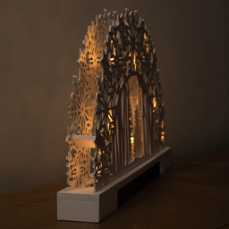 Samuel Alexander White Wooden Snowflake Arch and Trees LED Christmas Decoration 45cm - Size: 45 x 25 x 6cm - Wilko - thumbnail 6