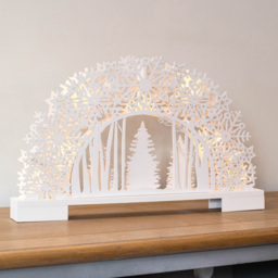 Samuel Alexander White Wooden Snowflake Arch and Trees LED Christmas Decoration 45cm - Size: 45 x 25 x 6cm - Wilko - thumbnail 7