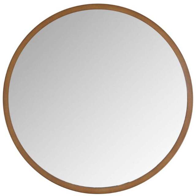 Yearn Bronze Classic Round Wall Mirror 40cm - Brown - Wilko - image 1