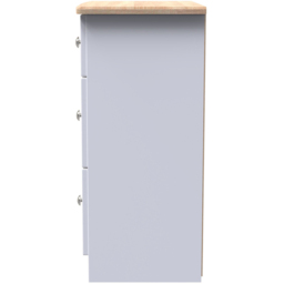 Crowndale Sussex 3 Drawer White Ash and Bardolino Oak Deep Chest of Drawers Ready Assembled - Wilko - thumbnail 5