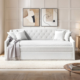 Flair Aurora Cream Boucle Daybed with Trundle - Size: Single - Wilko - thumbnail 5