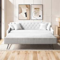 Flair Aurora Cream Boucle Daybed with Trundle - Size: Single - Wilko - thumbnail 7