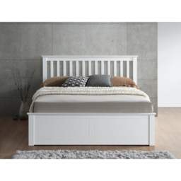 Malmo Small Double White Wooden Ottoman Bed Frame - Bedmaster - Wilko - thumbnail 4