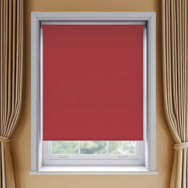 New Edge Blinds Thermal Blackout Roller Blind Red 100cm - Size: W 100cm x D 170cm - Wilko - image 1