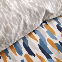 My Home Ellison Duvet Cover and Pillowcase Set - Blue/King - Wilko - thumbnail 4