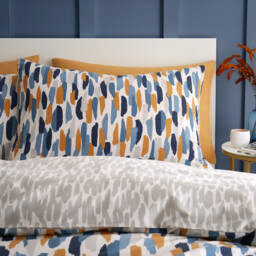 My Home Ellison Duvet Cover and Pillowcase Set - Blue/King - Wilko - thumbnail 3