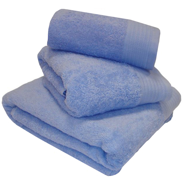 Rapport Home Chatsworth Super Soft 600gsm Combed Cotton Blue Bath Towel - Wilko - image 1