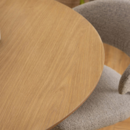 Florence Malika Round Dining Table Oak - Brown - Furniture To Go - Wilko - thumbnail 7