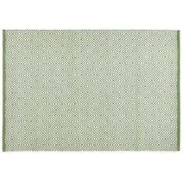 Hug Rug Dark Green Diamond Woven Rug 80 x 150cm - Wilko - thumbnail 1