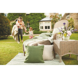 Hug Rug Dark Green Diamond Woven Rug 80 x 150cm - Wilko - thumbnail 6