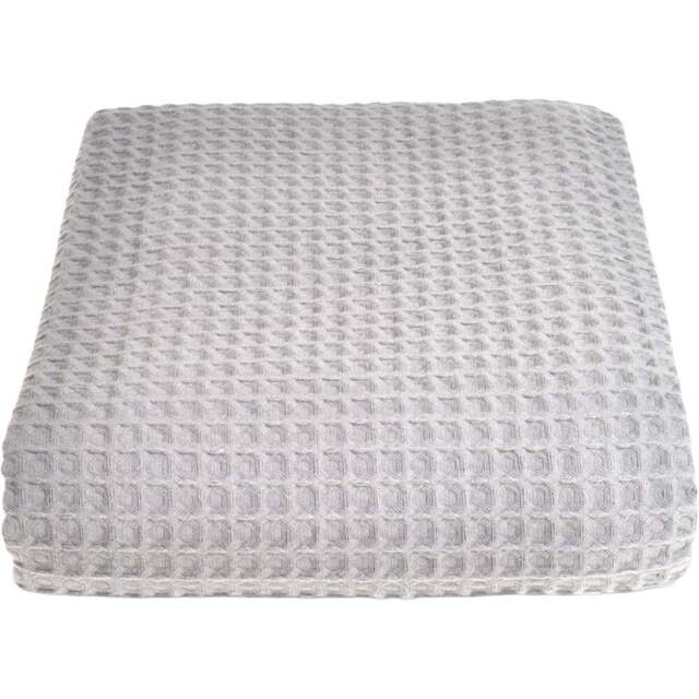Allure Home Fashions Hotel Super King Size Waffle Dove Grey Throw Blanket 250 x 260cm - Wilko - image 1
